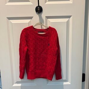 Polo Ralph Lauren Vibrant Red Cable Knit Sweater